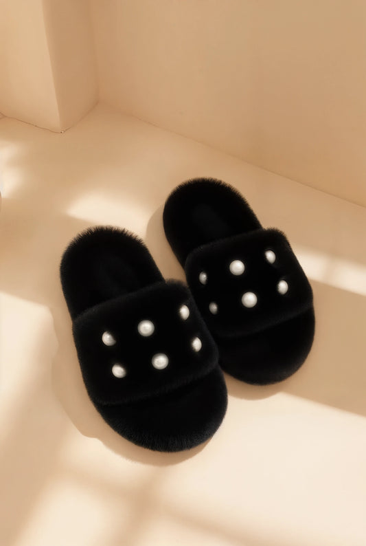 Sasha Black Slippers