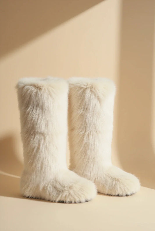 Margaux High White Boots