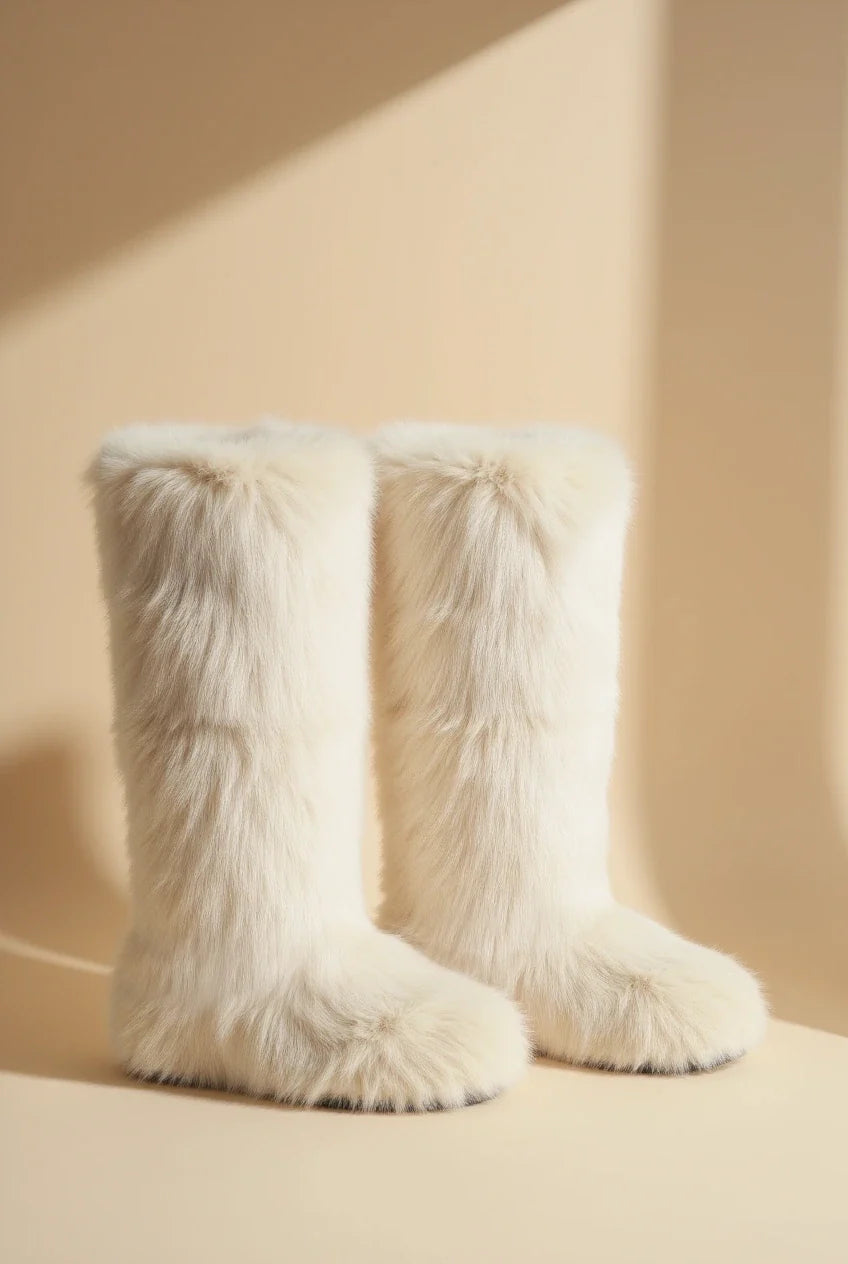 Margaux High White Boots