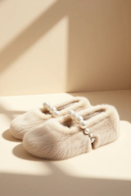 Manon White Slippers