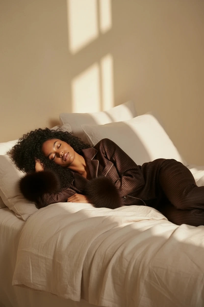 The Brown Pinstripe Pajamas