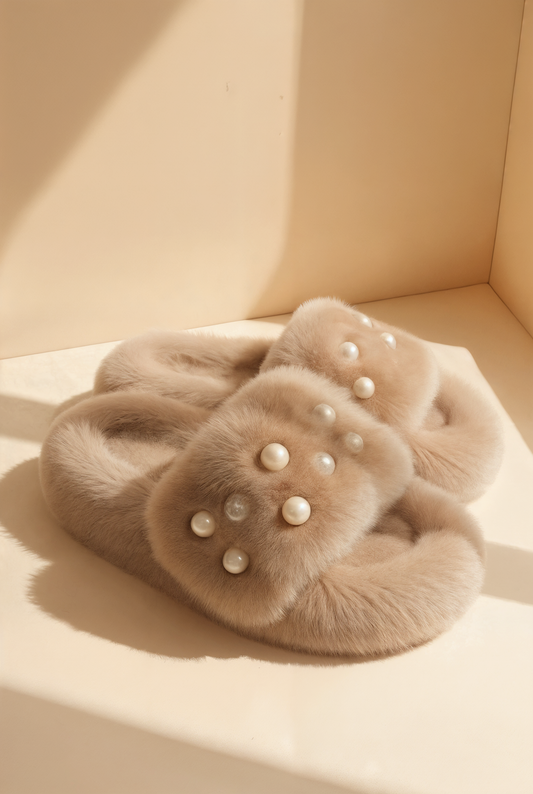 Sasha White Slippers