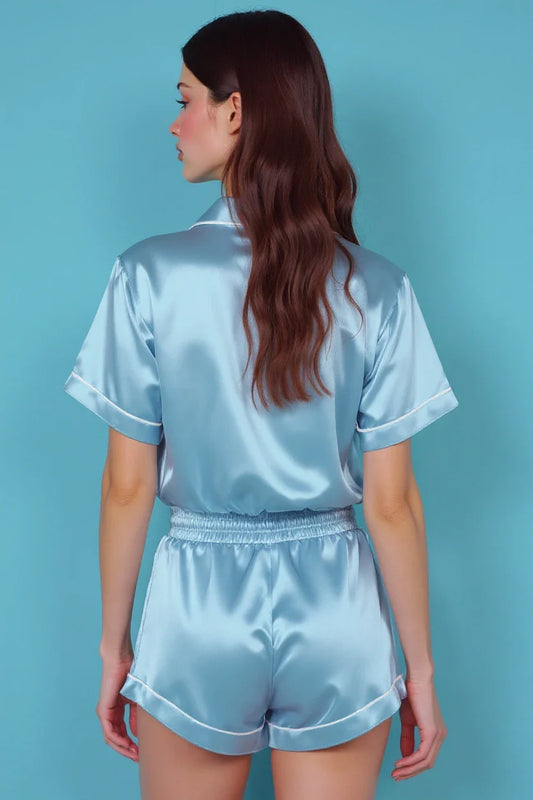Sky Cream Short Pajamas