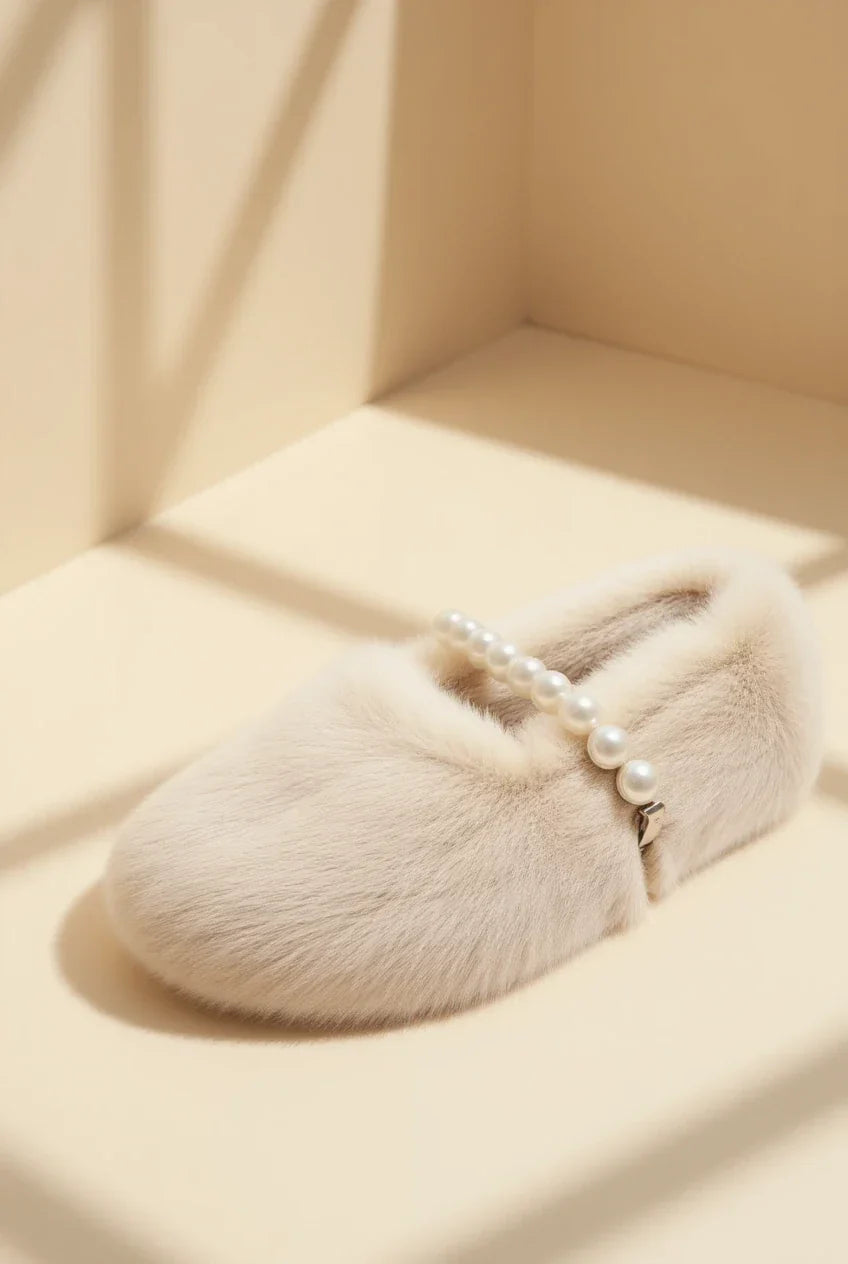 Manon White Slippers